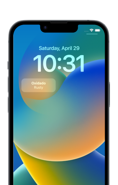 LinguaWidget Spanish vocabulary widget on IPhone lock screen